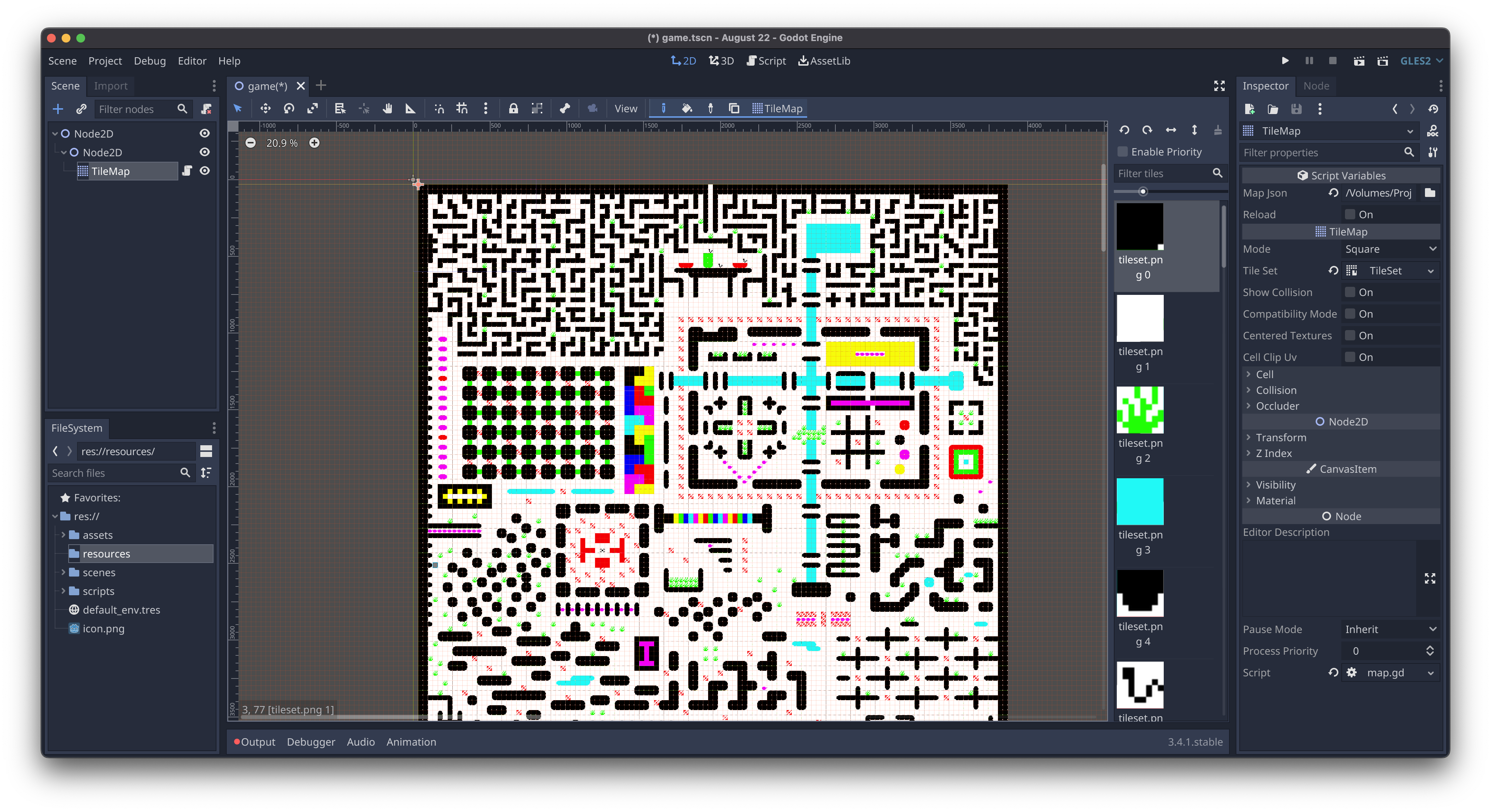 Godot with map