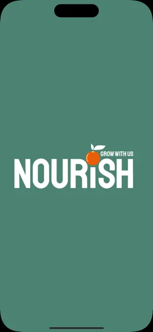 Nourish app welcome screen